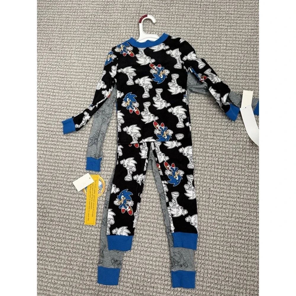 Sonic The Hedgehog Little Boy's 4-Piece Pajama Set.‎ Size 4 New